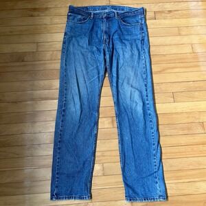Levis 505 Regular Fit Straight Leg Jeans Blue Medium Wash W38 L36 Mens Denim